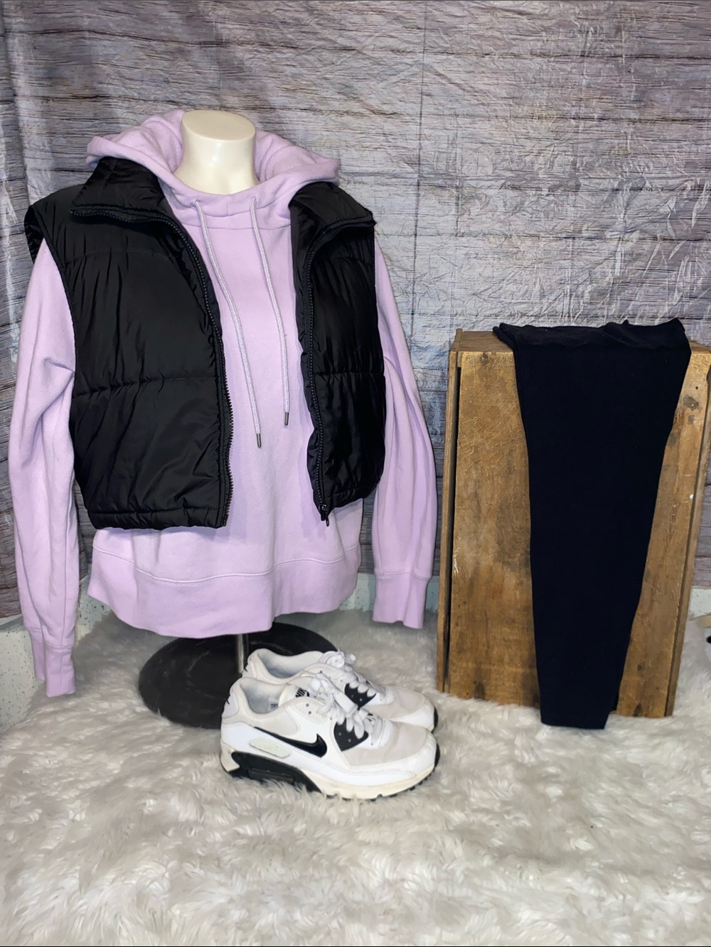 SHEIN Black Cropped Puffer Vest